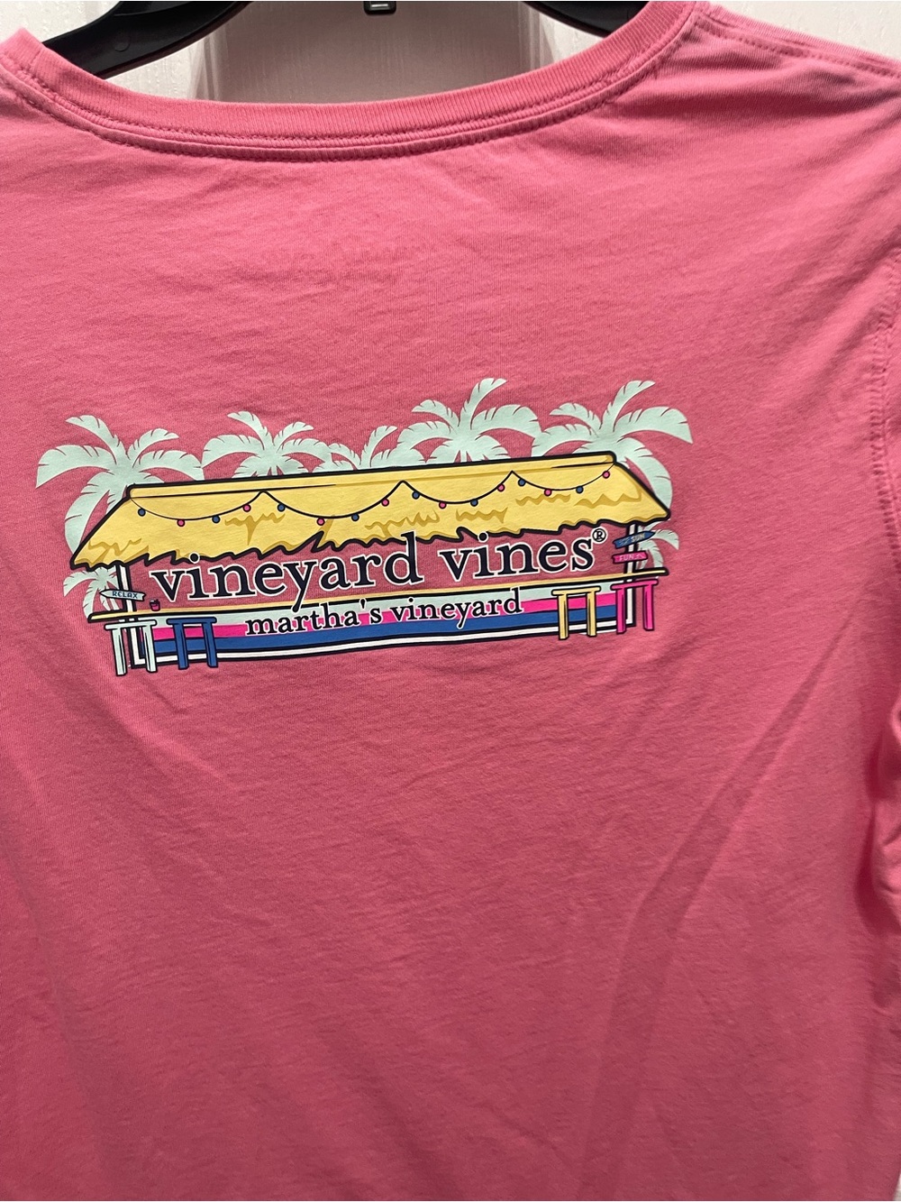 Vineyard Vines Pink Tropical Palapa Tee - Picture 5 of 16